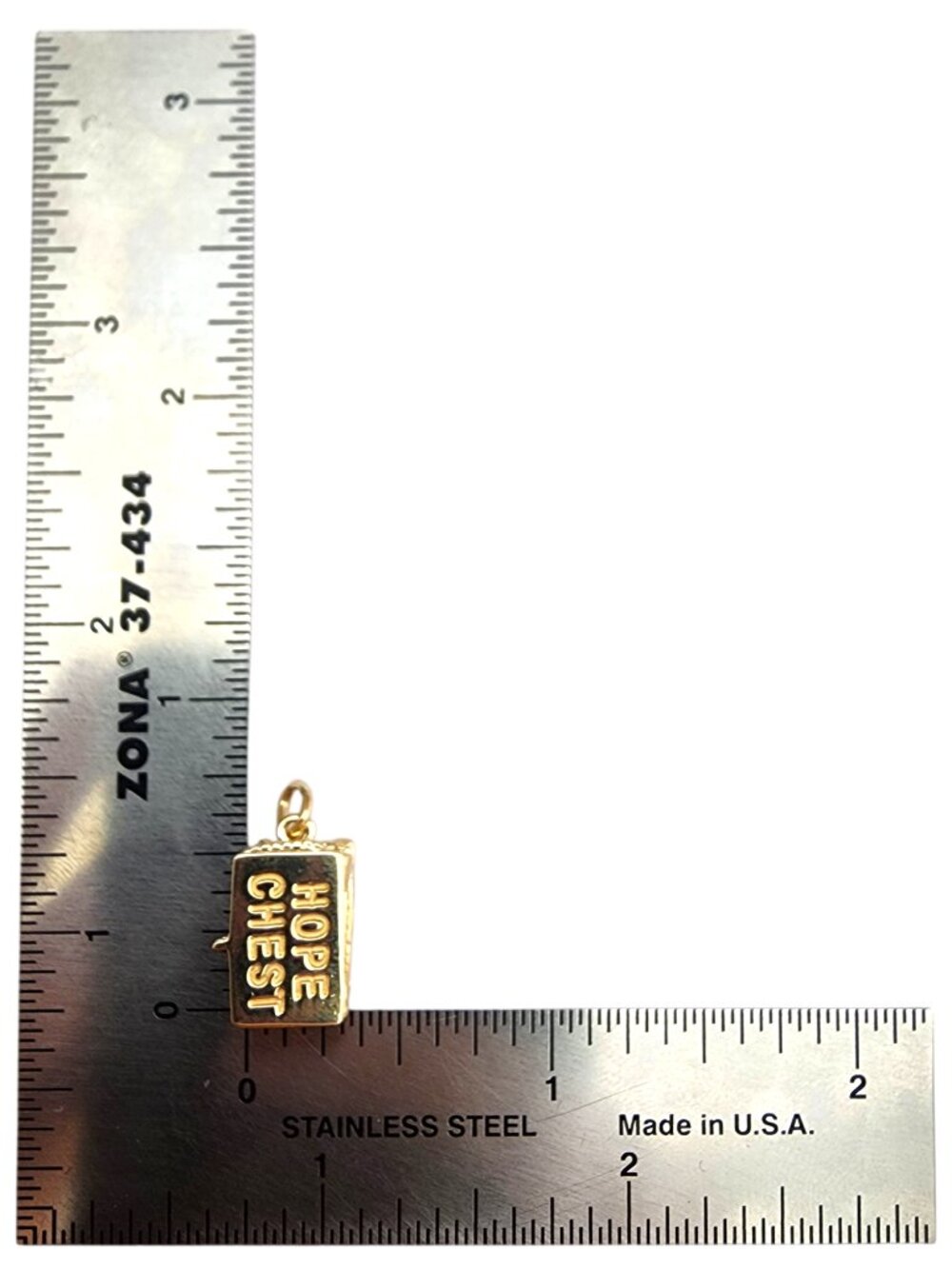 14 Karat Yellow Gold Hope Chest Charm #24246 - Picture 2 of 10